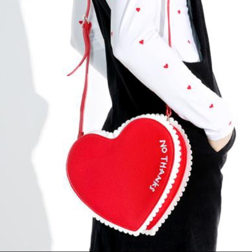 Heart-Shaped Red Crossbody Bag - No Thanks Design - DAMAGED